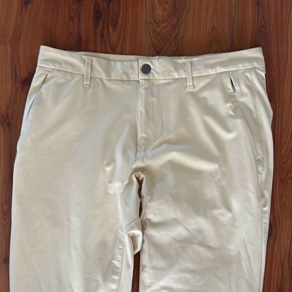 Taylrd pants with zipper straight leg 34/34 cream yellow - Picture 2 of 5